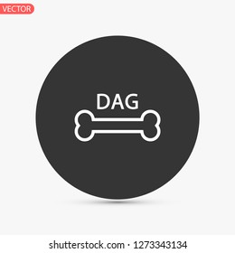 bone for a dog vector icon eps 10