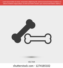 bone for a dog vector icon eps 10