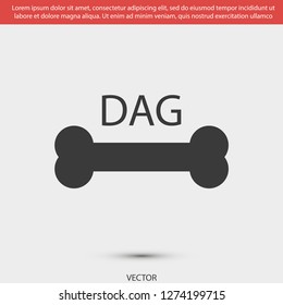 bone for a dog vector icon eps 10