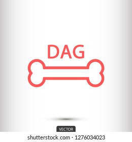 bone for a dog vector icon eps 10