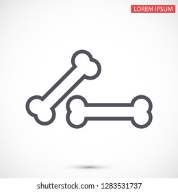 bone for a dog vector icon eps 10