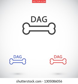 bone for a dog vector icon eps 10