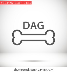 bone for a dog vector icon eps 10
