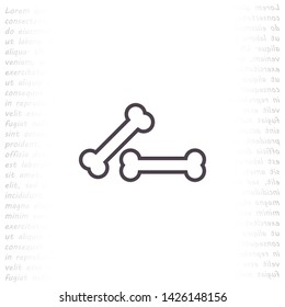 bone for a dog vector icon eps 10 , Lorem ipsum Flat design