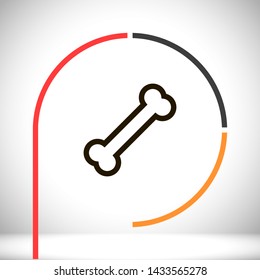 bone for a dog vector icon eps 10 , Lorem ipsum Flat design
