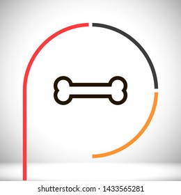 bone for a dog vector icon eps 10 , Lorem ipsum Flat design