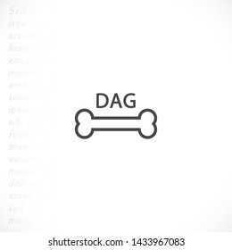 bone for a dog vector icon eps 10 , Lorem ipsum Flat design