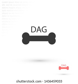 bone for a dog vector icon eps 10 , Lorem ipsum Flat design