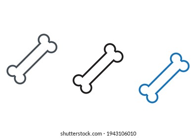 Bone for Dog vector icon on white background