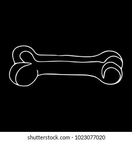 Bone for dog vector illustration. Doodle style. Design, print, decor, textile, paper