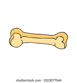 Bone for dog vector illustration. Doodle style. Design, print, decor, textile, paper