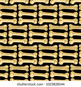 Bone for dog vector illustration. Doodle style. Design, print, decor, textile, paper