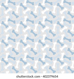 Bone dog vector pattern.Seamless pattern with  blue dog Bone.