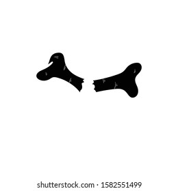 bone doodle icon vector hand drawing 