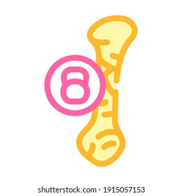 bone dull or severe ache color icon vector. bone dull or severe ache sign. isolated symbol illustration