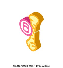 bone dull or severe ache isometric icon vector. bone dull or severe ache sign. isolated symbol illustration
