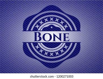 Bone emblem with denim high quality background