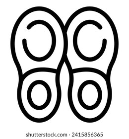 Bone feet pain icon outline vector. Orthopedic support. Surgery shoes