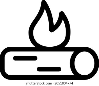 Diseño de icono de contorno de incendio óseo
