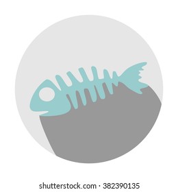 bone, fish skeleton. icon