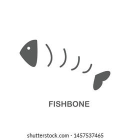 Bone fishbone salmon icon style illustration vector