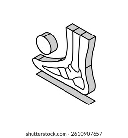 bone flat feet isometric icon vector. bone flat feet sign. isolated symbol illustration