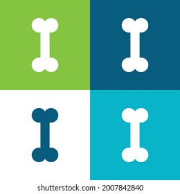 Knochenflach vier Farben minimaler Icon Set