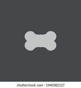 Bone flat icon. Dog food symbol. Logo design element