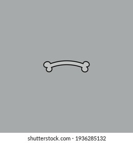 Bone flat icon. Leukemia symbol. Logo design element