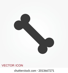 Bone flat icon. Single high quality symbol