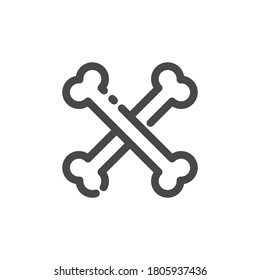 Halbmarktsymbol für Knochenflachen
