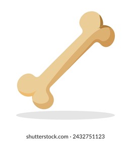 Bone flat vector illustration on white background