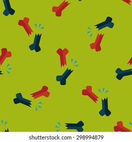 bone fracture flat icon seamless pattern background