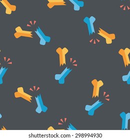 bone fracture flat icon seamless pattern background