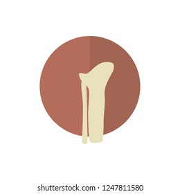 bone fracture flat vector icon