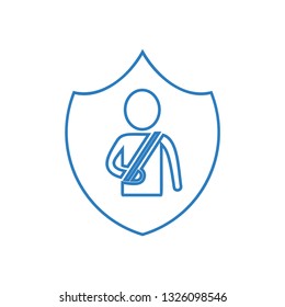 Bone fracture Health protection - vector