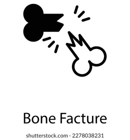 Bone fracture icon design stock illustration