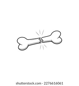 Bone fracture icon isolated vector graphics