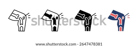 Bone Fracture icon sheet multiple style collection