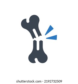 Bone Fracture Icon (Simple Vector Illustration)