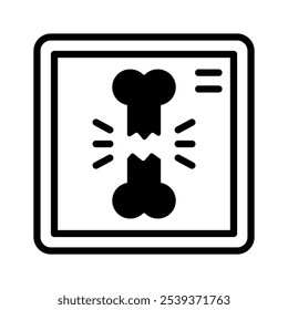 Bone fracture x ray vector design ready to use modern icon