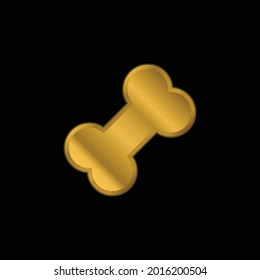 Bone gold plated metalic icon or logo vector