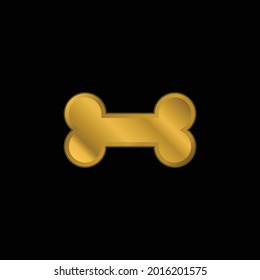 Icono metálico chapado en oro óseo o vector de logotipo