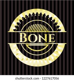 Bone gold shiny emblem
