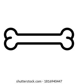 Bone Halloween Flat Icon Isolated On White Background