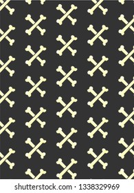 bone hand drawn pattern vector. Editable background.