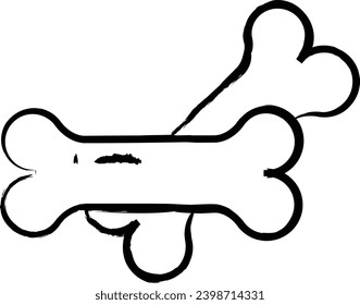 Bone hand drawn vector illustration