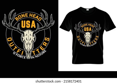 Knochenkopf USA entfaltet eine Kraft in der Pflege T-Shirt-Design  