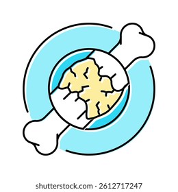 bone healing fracture injury color icon vector. bone healing fracture injury sign. isolated symbol illustration