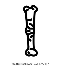 bone healing fracture injury line icon vector. bone healing fracture injury sign. isolated contour symbol black illustration